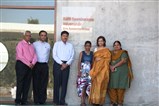 Smt. Kalpana Morparia with the officials of school - Director Dr. Neeta Shah, Director Sh. Rajendrabhai Dave, Sh. Rajanbhai Mehta and Trustee Sh. Kiran Pithwa