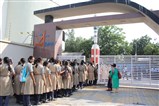 Students observing Space Exhibition at ISRO