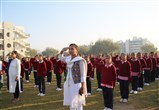 Students and Staff during the Flag Hoisting ceremony