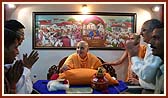 Swamishri blesses devotees