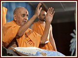 Swamishri in a divine, jovial mood