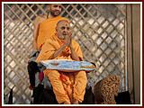 Swamishri in a divine, jovial mood