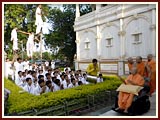 Skit presentation before Swamishri