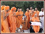 Swamishri in a divine, jovial mood