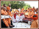  Skit presentation before Swamishri at Smruti Mandir pradakshina 