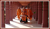  Swamishri in the mandir pradakshina