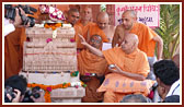  First Stambha Pujan for BAPS Shikharbaddh Mandir, Mahuva