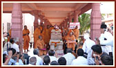  First Stambha Pujan for BAPS Shikharbaddh Mandir, Mahuva