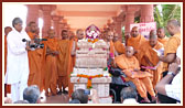  First Stambha Pujan for BAPS Shikharbaddh Mandir, Mahuva