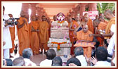  First Stambha Pujan for BAPS Shikharbaddh Mandir, Mahuva