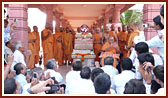 First Stambha Pujan for BAPS Shikharbaddh Mandir, Mahuva
