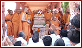 First Stambha Pujan for BAPS Shikharbaddh Mandir, Mahuva 