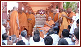  First Stambha Pujan for BAPS Shikharbaddh Mandir, Mahuva