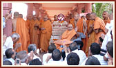  First Stambha Pujan for BAPS Shikharbaddh Mandir, Mahuva