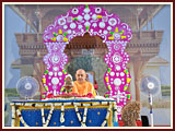   Swamishri engaged in his morning puja