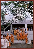  Swamishri departs from the mandir   