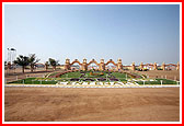 Entrance gate of Shri Swaminarayan Nagar where the celebration is held 