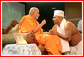 Sadhu Initiation Ceremony - Swamishri gives Gurumantra to newly initiated parshads