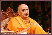Evening ,Swamishri in a festive mood during the Guru Purnima Utsav 