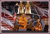 Swamishri waves the BAPS flag