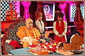  Swamishri performing pooja for the last time in London on this phase of his tour 
