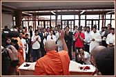  Swamishri raises his hand in blessing to children who pledged not to watch films or TV