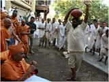 A skit presentation before Swamishri