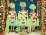 Bhagwan Swaminarayan, Aksharbrahman Gunatitanand Swami and Shri Gopalanand Swami 