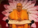 Swamishri during the Sunday satsang assembly