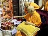 Swamishri sanctifies bricks for the foundation stone laying ceremony for new BAPS sanskardham at New Ranip (Ahmedabad)
