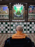  Swamishri engaged in darshan of Thakorji at sabha mandap