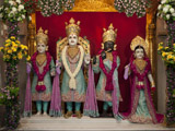  Shri Mukund Brahmachari, Shri Harikrishna Maharaj, Shri Gopinath Dev and Shri Radhikaji
