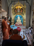  Swamishri engaged in darshan of Shastriji Maharaj