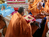  Swamishri blesses Pujya Bhadresh Swami
