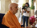  Swamishri engaged in darshan of Thakorji