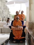  Swamishri in the mandir pradakshina