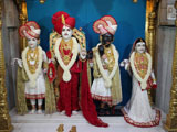  Shri Mukund Brahmachari, Shri Harikrishna Maharaj, Shri Gopinath Dev and Shri Radhikaji