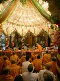  Senior sadhus and devotees engaged in patotsav mahapuja rituals