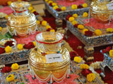  Kalashas filled with various materials for abhishek