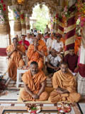  Sadhus and devotees engaged in patotsav mahapuja rituals