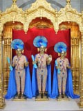  Bhagwan Swaminarayan, Aksharbrahman Gunatitanand Swami and Shri Gopalanand Swami adorned in chandan