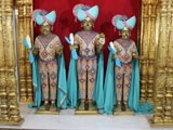  Bhagwan Swaminarayan, Aksharbrahman Gunatitanand Swami and Shri Gopalanand Swami adorned in chandan
