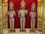  Bhagwan Swaminarayan, Aksharbrahman Gunatitanand Swami and Shri Gopalanand Swami adorned in chandan