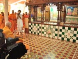  Swamishri engaged in darshan of Thakorji