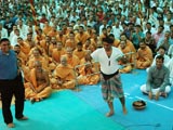  A skit presentation before Swamishri