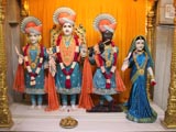  Shri Mukund Brahmachari, Shri Harikrishna Maharaj, Shri Gopinath Dev and Shri Radhikaji