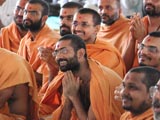  Sadhus engaged in Swamishri's darshan