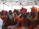 Youths sing kirtans in the traditional 'occhhav' style