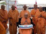  Swamishri and senior sadhus