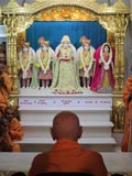  Swamishri engaged in darshan of Shri Dharmakul